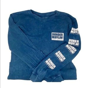 The Office Dunder Mifflin Paper Company Long Sleeve Acid-wash t-shirt XL Netflix